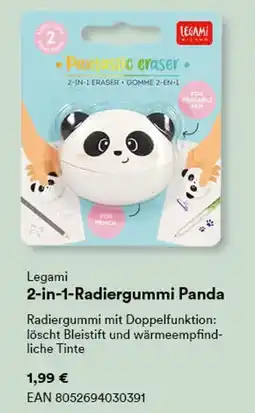Thalia Legami 2-in-1-radiergummi panda Angebot