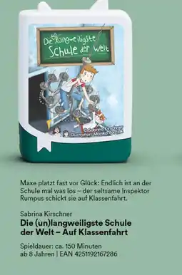 Thalia Tonies die (un)langweiligste schule der welt - auf klassenfahrt Angebot