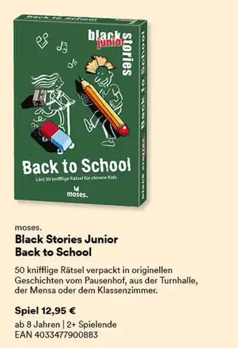 Thalia Moses. black stories junior back to school Angebot
