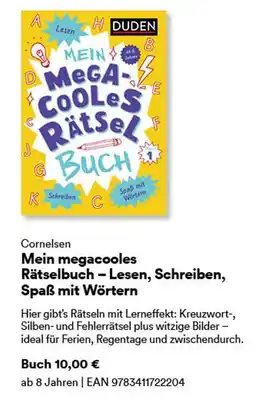 Thalia Cornelsen mein megacooles rätselbuch – lesen, schreiben, spaß mit wörtern Angebot