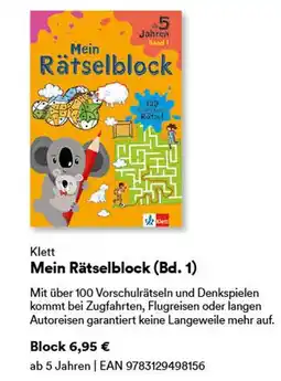 Thalia Klett mein rätselblock (bd. 1) Angebot