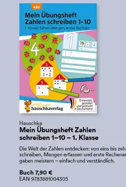Thalia Hauschka mein übungsheft zahlen schreiben 1–10 – 1. klasse Angebot