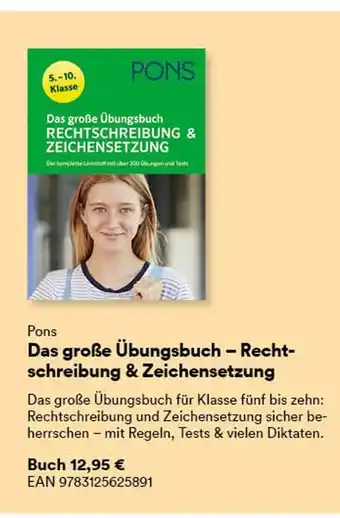 Thalia Pons das große übungsbuch – rechtschreibung & zeichensetzung Angebot
