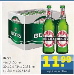 Getränke Arena Beck's Angebot