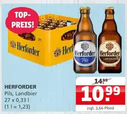 Getränke Quelle Herforder pils oder landbier Angebot