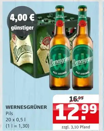 Getränke Quelle Wernesgrüner pils Angebot