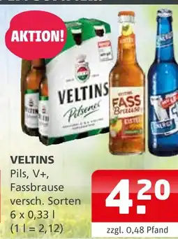 Getränke Quelle Veltins pils, v+, fassbrause Angebot