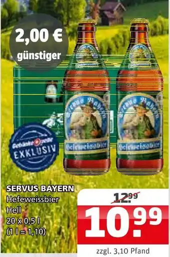 Getränke Quelle Servus bayern hefeweissbier hell Angebot