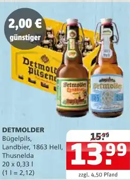 Getränke Quelle Detmolder bügelpils, landbier, 1863 hell, thusnelda Angebot