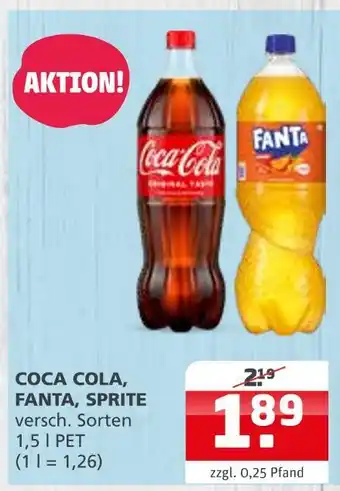 Getränke Quelle Coca cola, fanta, sprite Angebot