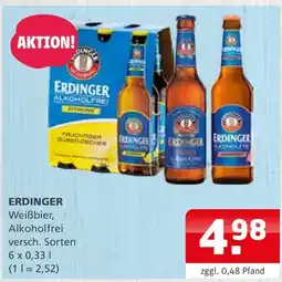 Getränke Quelle Erdinger weißbier oder alkoholfrei Angebot