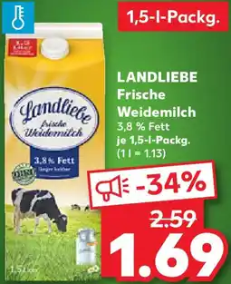 Kaufland LANDLIEBE Frische Weidemilch Angebot