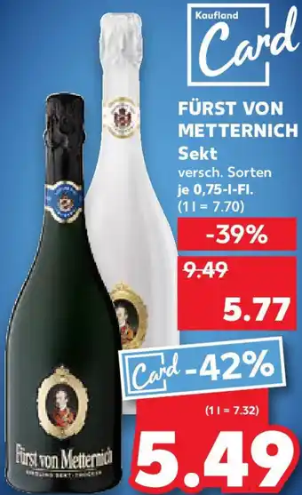 Kaufland FÜRST VON METTERNICH Sekt Angebot