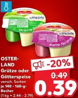 Kaufland OSTERLAND Grütze oder Götterspeise Angebot