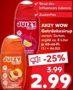 Kaufland JUIZY WOW Getränkesirup Angebot