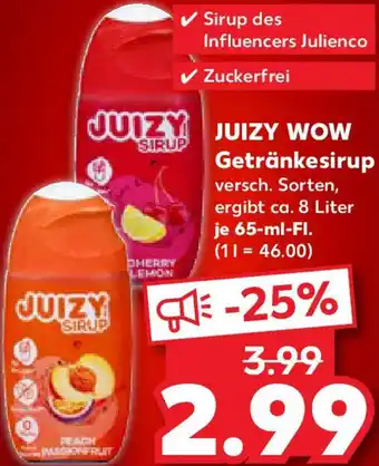 Kaufland JUIZY WOW Getränkesirup Angebot