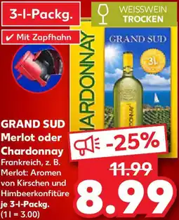 Kaufland GRAND SUD Merlot oder Chardonnay Angebot