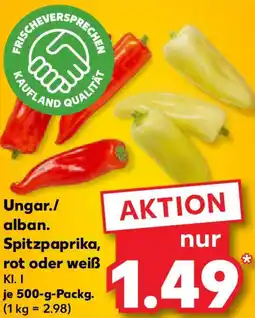 Kaufland Ungar./alban. Spitzpaprika, rot oder weiß Angebot