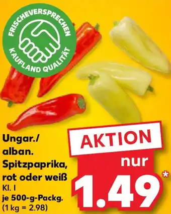 Kaufland Ungar./alban. Spitzpaprika, rot oder weiß Angebot