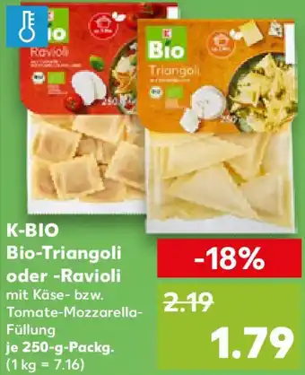 Kaufland K-BIO Bio-Triangoli oder -Ravioli Angebot