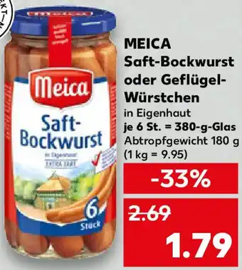 Kaufland MEICA Saft-Bockwurst oder Geflügel-Würstchen Angebot