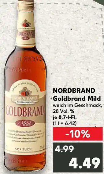 Kaufland NORDBRAND Goldbrand Mild Angebot