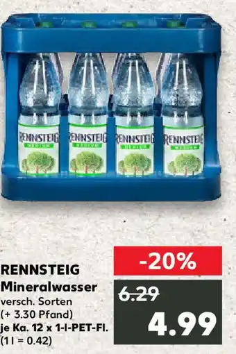Kaufland RENNSTEIG Mineralwasser Angebot