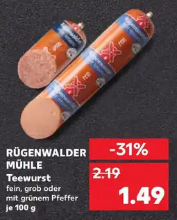 Kaufland RÜGENWALDER MÜHLE Teewurst Angebot