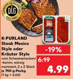 Kaufland K-PURLAND Steak Mexico Style oder Kräuter Style Angebot