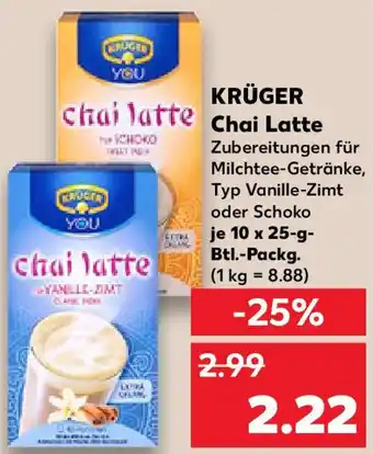Kaufland KRÜGER chai latte Angebot