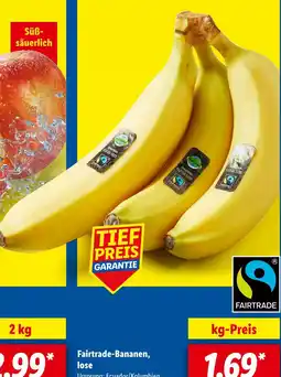 Lidl Fairtrade-bananen, lose Angebot