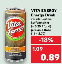 Kaufland VITA ENERGY Energy Drink Angebot