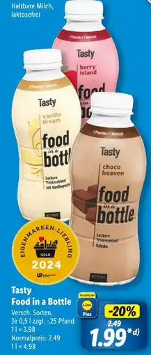 Lidl Tasty food in a bottle vanilla dream Angebot