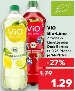 Kaufland VIO Bio-Limo Zitrone & Limette oder Dark Berries Angebot