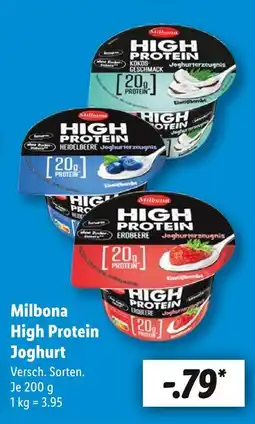 Lidl Milbona high protein joghurt kokos-geschmack Angebot