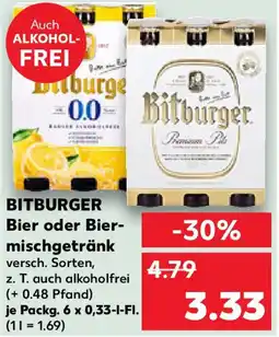 Kaufland BITBURGER Bier oder Bier- mischgetränk Angebot