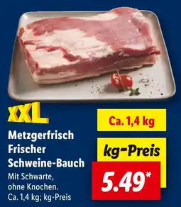 Lidl Metzgerfrisch frischer schweine-bauch Angebot
