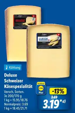 Lidl Deluxe appenzeller käse Angebot