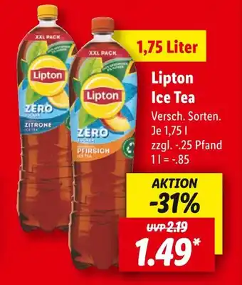 Lidl Lipton ice tea zitrone Angebot