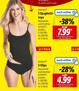 Lidl Esmara 5 spaghetti-tops Angebot