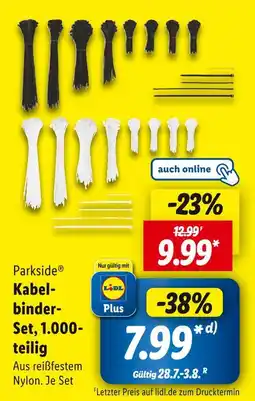 Lidl Parkside kabelbinder-set, 1.000-teilig Angebot