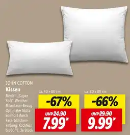 Lidl John cotton kissen ca. 40 x 80 cm Angebot