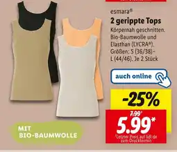 Lidl Esmara 2 gerippte tops Angebot