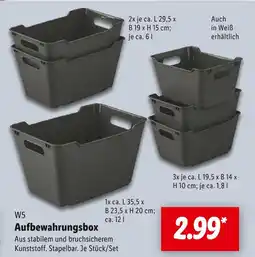 Lidl W5 aufbewahrungsbox 2x je ca. 6 l Angebot