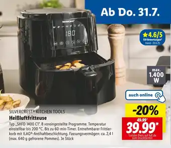 Lidl Silvercrest heißluftfritteuse Angebot