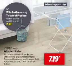 Lidl W5 wäscheklammern/teleskopkörbchen Angebot