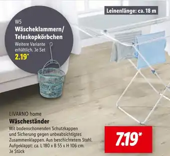 Lidl W5 wäscheklammern/teleskopkörbchen Angebot
