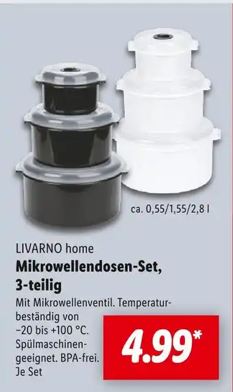 Lidl Livarno home mikrowellendosen-set, 3-teilig Angebot