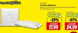 Lidl Dunlopillo premium-kopfkissen ca. 40 x 80 cm Angebot