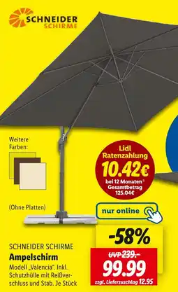Lidl Schneider schirme ampelschirm modell valencia Angebot